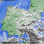 imagens de sat&eacute;lite de Portugal