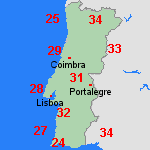previs&atilde;o Dom, 14-06 Portugal
