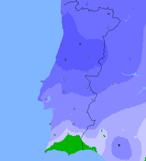 precipitação-24 h. Portugal