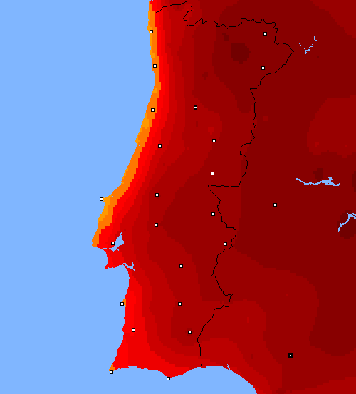 temp. máx. Portugal