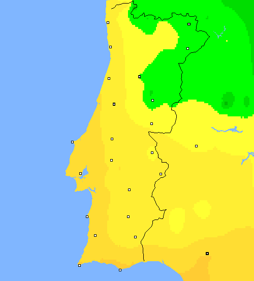 temp. m&aacute;x. Portugal