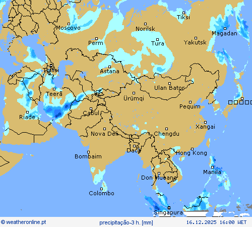 precipita&ccedil;&atilde;o-3 h. mapas de previs&atilde;o